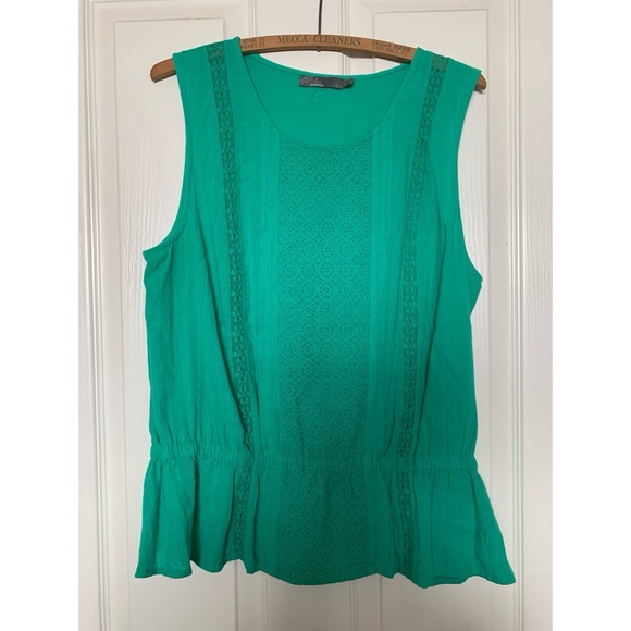 Prana Green Sleeveless Shirt Women’s Size Large - Picture 1 of 5